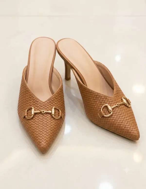 Mules Tressé Prestige Camel